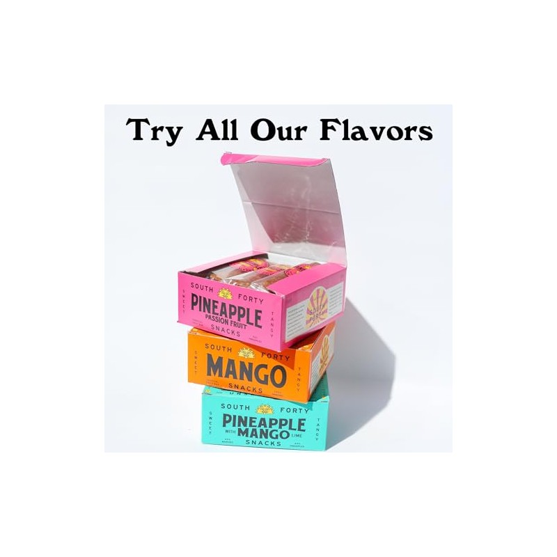South 40 Snacks Tropical Pineapple Passionfruit Fruit Bar, just 2
