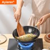 6 Pcs Best Flat Wood Spatula Set Teak Wooden Spoon