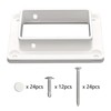Aiwaiufu 2″ x 3.5″ White Vinyl Fence Brackets, Slotted Handrail