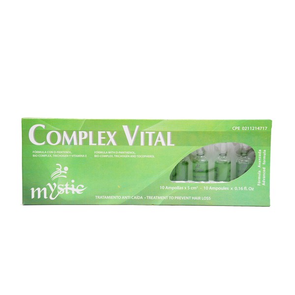 Kleravitex Mystic Complex Vital Ampoules For Hair Loss and Thinning - Regrowth Treatment With Biotin Bio-Complex and Tocopherol (Pk.10)