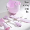 Kit Silicón Bowl Preparación Mascarilla Facial Lila