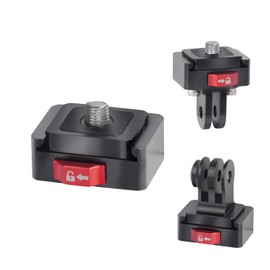 Mechrig Quick Release Plate Mount Adapter,Easy Setup with 1/4" Screw Tripod Mount Adapter for Go Pro/DJI/Insta360/Sony ZV-1F/Canon G7X Mark III for Tripod/Monopod/Slider (MR63016)