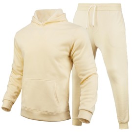 Yuji Itadori Women Men 2 Pieces Sweatshirt Suit Long Sleeve Outfit Athletic Hoodies Jogging Suits Set Clothes (Beige L)