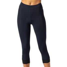 Terry Cycling Bella Prima Bike Knickers, Padded Bicycle Capris For Women, Silicone Leg Band Flex Air Carbon Bike Chamois - Blackout, XX Large