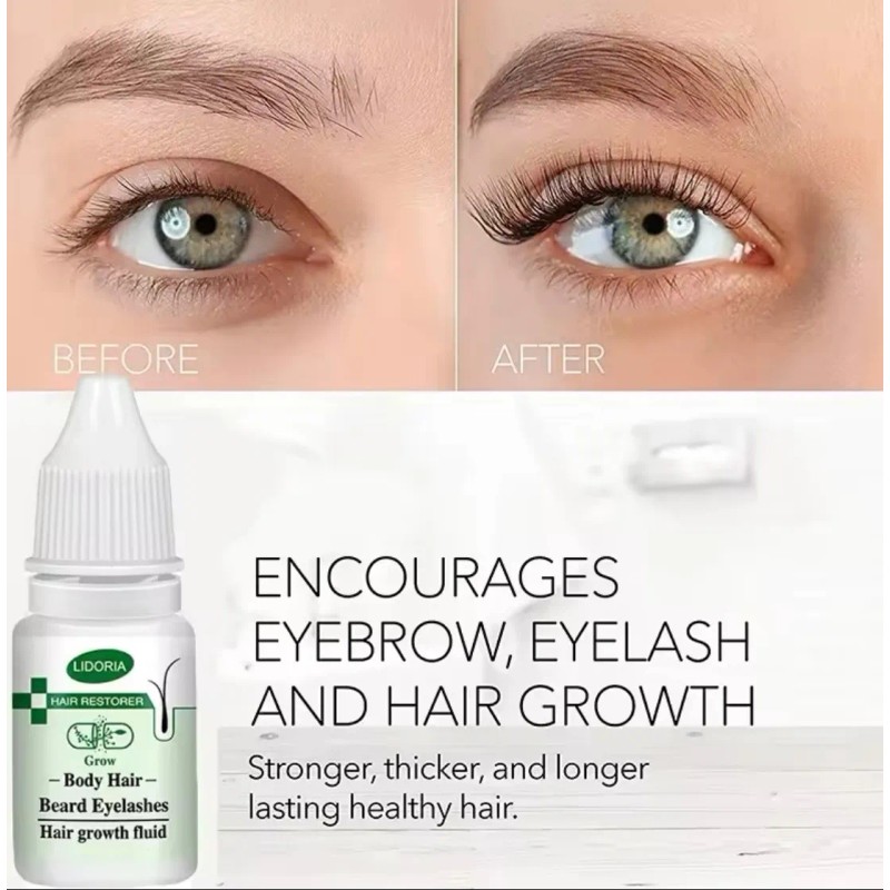 Lidoria Suero Para Crecimiento De Pestañas Y Cejas 10 Ml