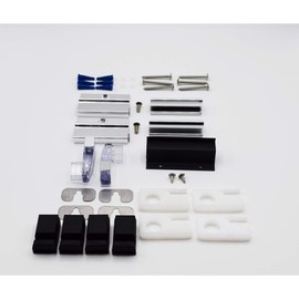 Basco ECPPCLC51SV Classic semi-frameless sliding shower door parts, Chrome