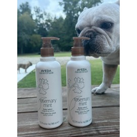 Aveda 2 PACK lot set:  Aveda Rosemary Mint Body Lotion BIG 12.2oz 360mL each w Pump