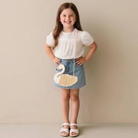 Coucoland Toddler Purse for Girls, Shoulder Crossbody Bag Lightweight Glitter PU Leather Handbag for Kids Birthday Children's Day and Christmas