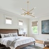VANZARLA Modern Sputnik Chandelier for Entryway, Industrial Gold Pendant Lighting,