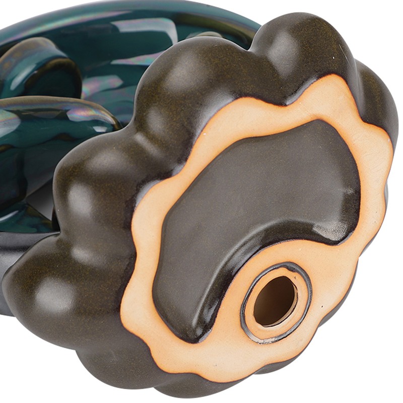 Backflow Incense Burner Waterfall Lotus Base Ceramic Holder Aromatherapy Ornament