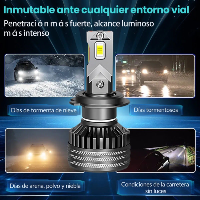 H4 H7 H11 9005 Kit De Faros Led 48000lm Para