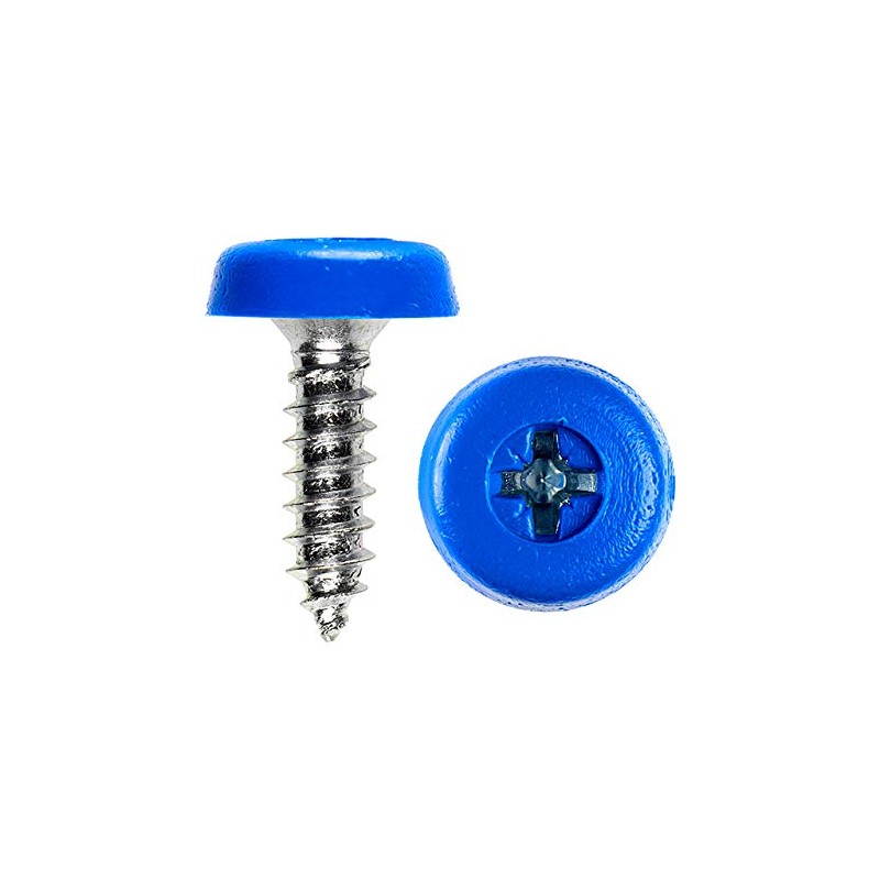 BEK-FIX Number Plate Fixing Fitting Oversized Screws 2x White 2x