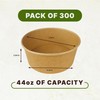 Klex 44 Oz 300 Pcs Kraft Paper Bowls, Disposable Salad