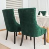 FORCHEER Wing Back Dining Chair Covers Set of 2 Green