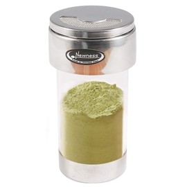 Mesh Shaker, Newness Stainless Steel and Clear Acrylic Seasoning Fine Mesh Shaker with Rotating Cover, 3.7 Ounces (110 Milliliter)