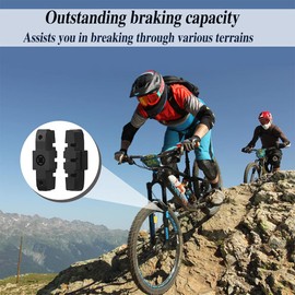 RHQFDM Set of 4 brake pads for Magura rim brake, 50 mm black brake shoes, high braking performance for professional mountain biking, road cycling, general cycling