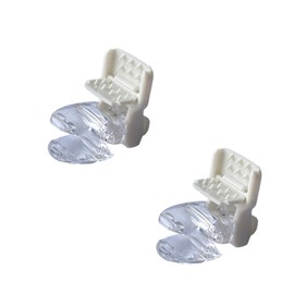 Kintenma Fish Clip F-2-15, 10 Pieces, Made in Japan, Convenient Goods, Parts, Fall Prevention, Wind Prevention, 0.6 inch (15 mm), White