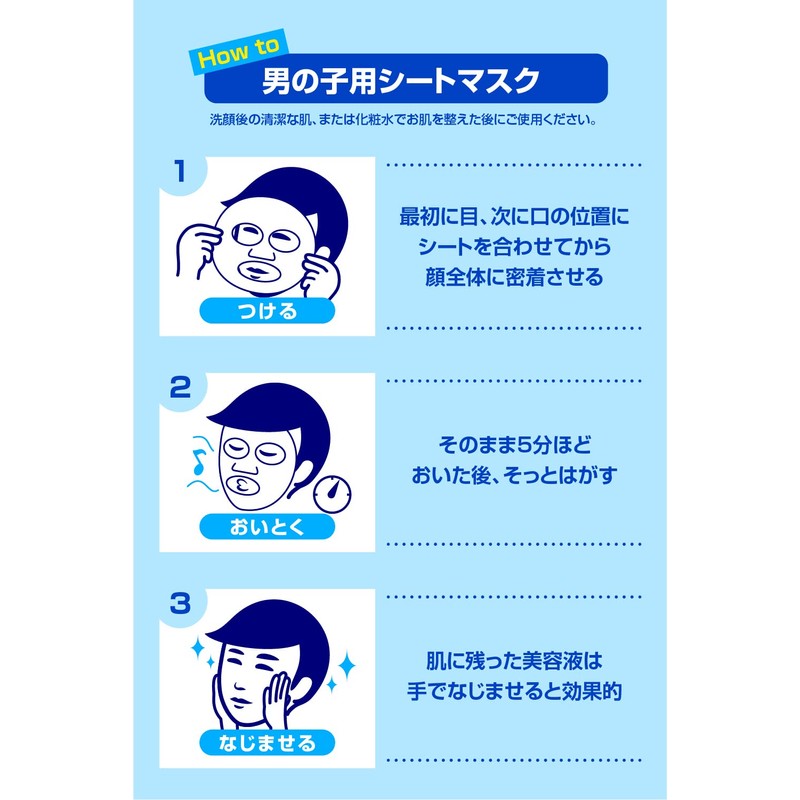 Keana Nadeshiko, Men's Sheet Mask, 10 Sheets