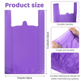 600Pcs Baby Nappy Bags, Sanitary Disposal Bag, Disposal Sacks for Incontinence Pads, Nappy Disposal Bags, Nappy Bin Refills, Extra Thick Anti-Odor Antibacterial Leak-Proof (Purple)