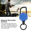 Magnetic Retractable Keychain Stainless Steel Wire Easy Pull Buckle Carabiner