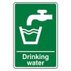 100mmx150mm Drinking Water Catering Sign Rigid Plastic