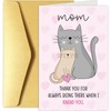 Cute Cat Mother's Day Card for Mom, Funny Mothers Day