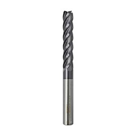 WEXWE Tools Extra Long Carbide Square End Mill for Cutting Alloy Steels,Cast Iron, Hardened Steel - 4 Flute Milling Cutter 3/8 Shank (3/8-4" 2PCS)