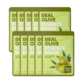 Farmstay Real Olive Essence Mask Pack (10 sheets) / 팜스테이 리얼 올리브 에센스 마스크팩 10매