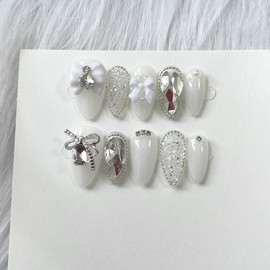 Pixie Full Stone Handmade Nail Tips - Clear ver / 픽시 풀스톤 수제네일팁 - 클리어ver