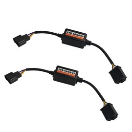 FLY KAN 2pcs H13 to H4 Warning Error Decoder, Anti Flicker Harness Canceller Canbus Decoder for LED Headlights H4 H13 Adapters-1 Pair