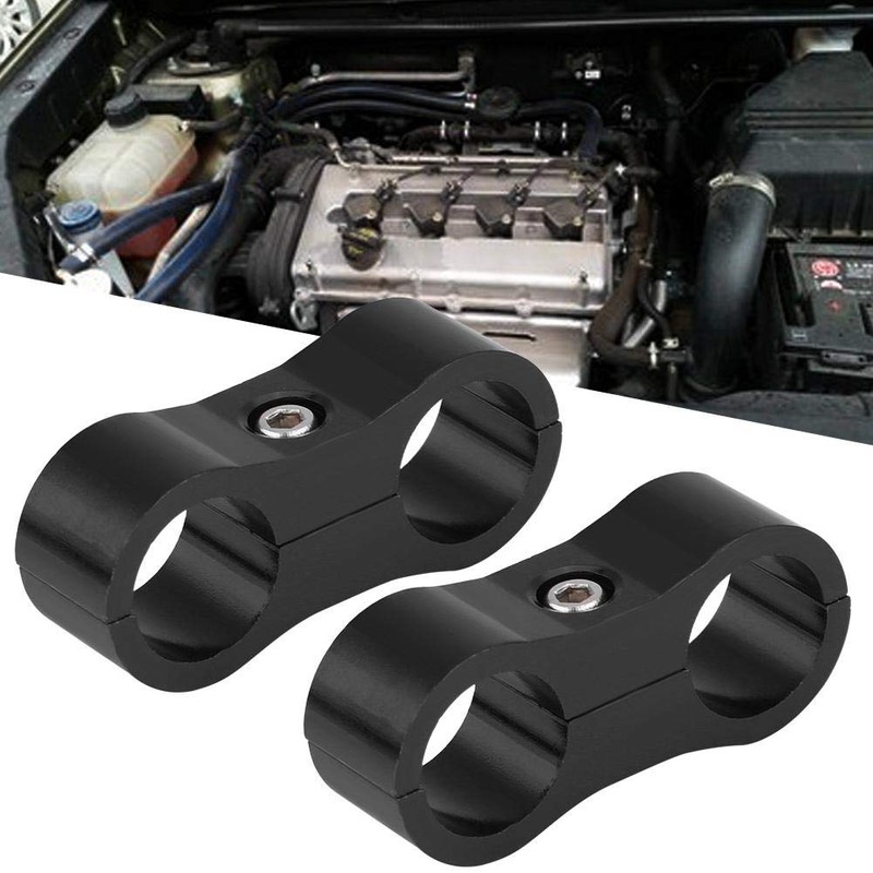 KIMISS 2pcs AN6 Braided Hose Separator Clamp Fitting Adapter Bracket