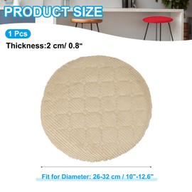 PATIKIL Cushion Cover Round Stool Cover, Elastic Bar Stool Seat Replacement Washable Chair Cushion Round Protective Cover Stretchy Bar Chair Seat Cover for 10-13 Inch Chair Seat Cushion, Light Khaki