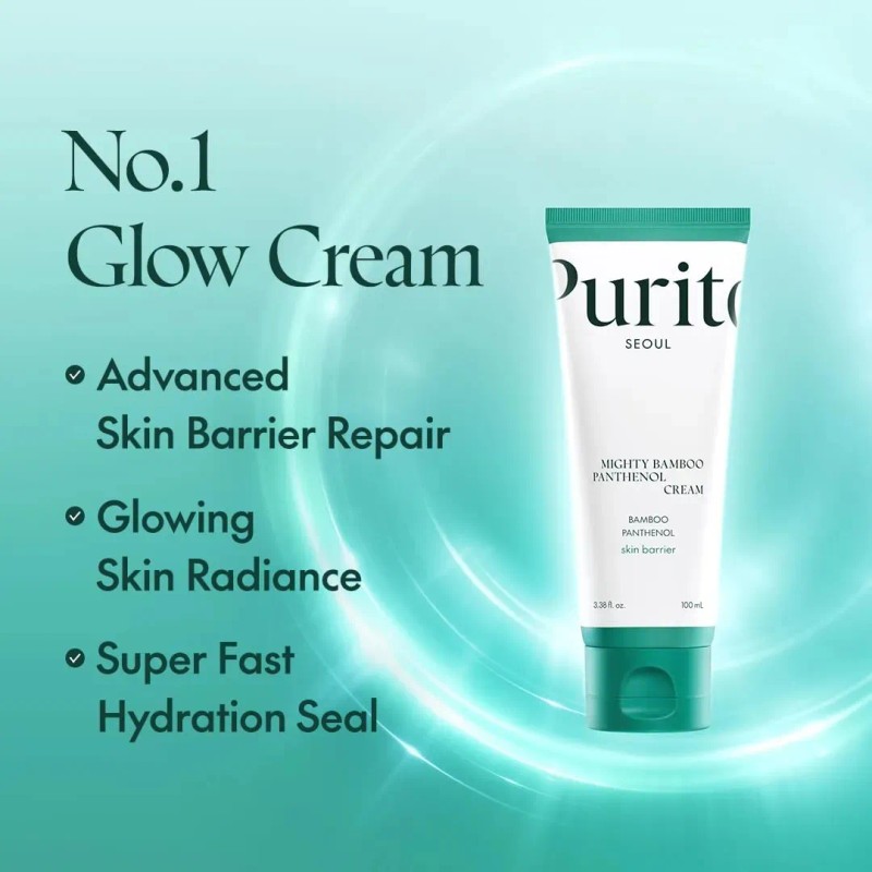 Crema Facial Purito Mighty Bambú Panthenol 50ml-2ps Todo Tipo De