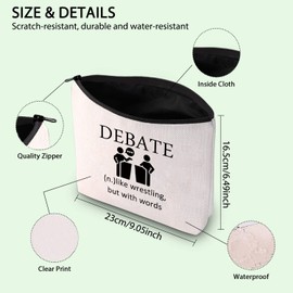 FOTAP Debater Survival Kit Debate Team Cosmetic Bag Debate Definition Zipper Pouch Makeup Bag Master Debater Gift (Debate)