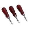 3pcs Leather Edger Sharp Professional Trimming Working Kit with Wooden