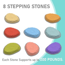 DEDOO Stepping Stones for Kids Toddler Stepping Stones Balance Obstacle Course for Kids Indoor & Outdoor Toys for Toddler 1-3