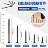 FVOLREM Wood Screws Assortment Kit, 168 PCS, High Hardness Phillips