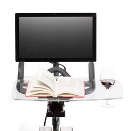 TFD SipNRide | Compatible with Peloton Bike Original GEN 3 ONLY, Made in USA - Desk Tray Holder for Laptop, Tablet, Phone, Book, & Wine Glass - Exercise Workstation | The Ultimate Peloton Accessories