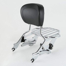 TCMT Detachable Passenger Backrest Sissy Bar With 2-Up Luggage Rack 4 Point Docking Hardware Kits Fits For Harley Touring Touring CVO Road Glide Street Glide Road King Electra Glide 2014-2025