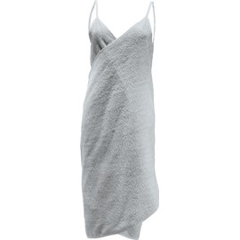 Erwin Müller Beach Towel 2-in-1 Walk-Terry Light Grey Size 80 x 180 cm