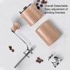 Manual Coffee Grinder Adjustable Detachable Beech Wood Stainless Steel Core