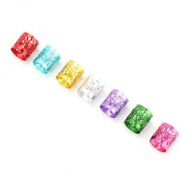 Brazalete de Trenza para el Cabello, 100 Piezas Anillos de Rastas Ajustables de Metal Puños de Trenza para el Cabello de Colores Cuentas de Decoración de Cabello Plateado Accesorios de(vistoso)