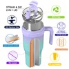 Zukro 50 oz Tumbler With Handle And Straw, Leak-proof Closable