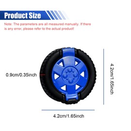 DUSCOKE Wheel Hub Car Push Start Button Cover, Auto Key Ignition Knob Ring, Anti-Scratch Car Engine Start Stop Button Protector Sticker, Auto Interior Decoration Accessories for Most Vehicles (Blue)