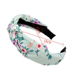 Headbands for Women Wide Solid Color Elastic 6 Packs Mixed Fabric Hair Band Knot Hair Accessories (ArchRoseColor4)