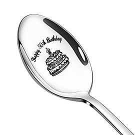 Best Friend 50th Birthday Gifts for Her Him Dad Mom 50th Birthday Spoon 50 Year Old Birthday Gifts for Son Daughter 50 th Birthday Gifts for Women Sister 50th Birthday Present for Wife Husband