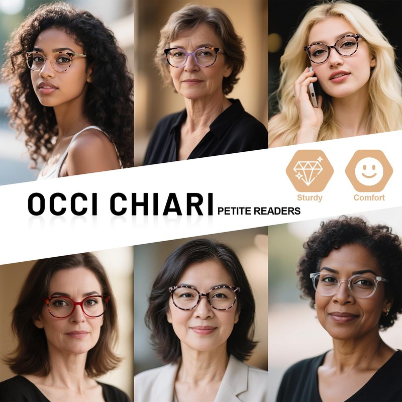 OCCI CHIARI Petite Reading Glasses for Small Face Women Fashion