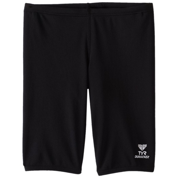 TYR Boys' Durafast ONE Jammer Swimsuit, Black, 26