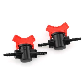 DGZZI Barbed Ball Valve 4PCS 1/4-Inch ID in-Line Ball Valves Shut-Off Switch Hose Barb Connectors for Drip Irrigation and Aquariums