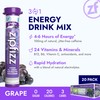 Zipfizz Daily Energy Drink Powder, Grape, 20 Pack | 3-in-1